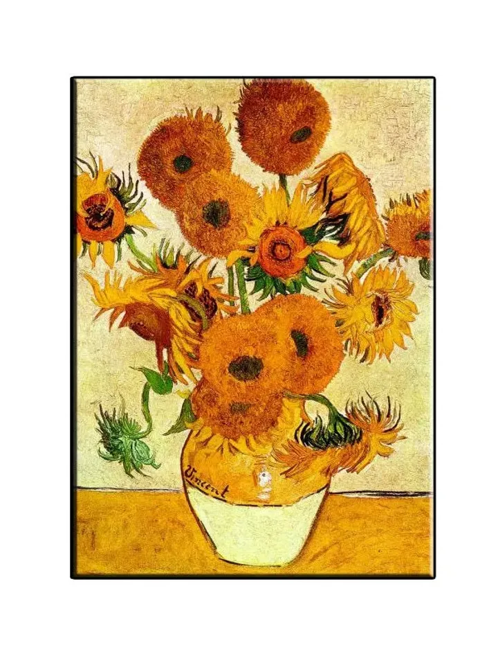 Vincent van Gogh flower Print on Canvas , Floating Frame Option, Modern Wall Art, Extra Large Canvas Wall Art