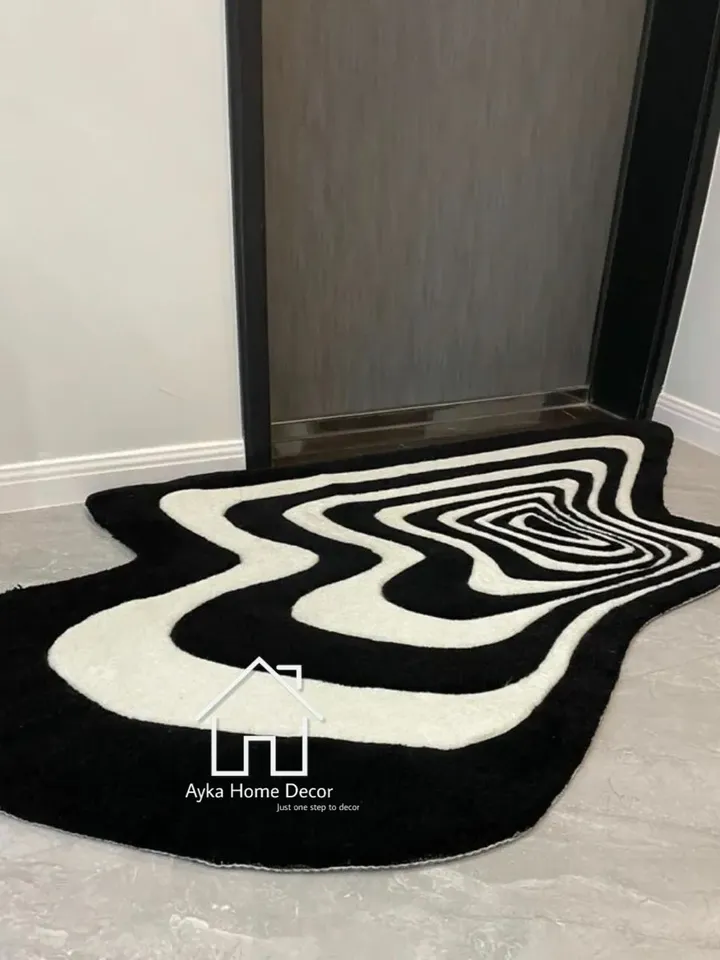 Ayka Zigi Hand Tufted 100% Pure Woolen Area Rug For Hall Kitchen Living Room Bed Room Bath Room Dining Room Kids Room Carpet / Christmas