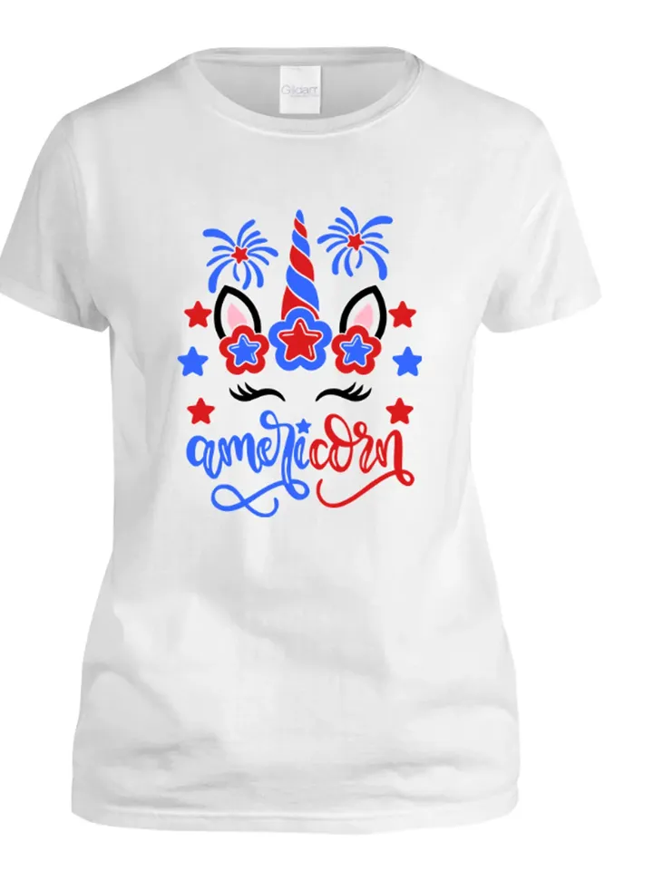 Americorn Patriotic 4th of July Unicorn Face Independence Day digital design Cricut svg dxf eps png ipg pdf, cut file