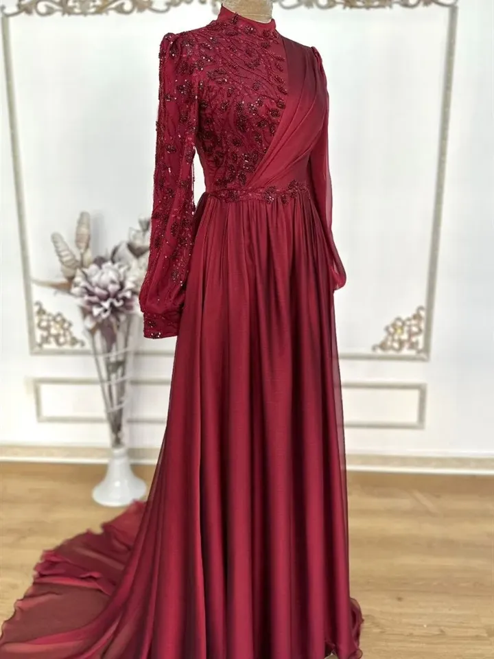 AHUNARE HIJAB - Wedding Dress, Muslim Evening Gown, Nikah, Islamic Wedding, Engagement, Bridesmaid