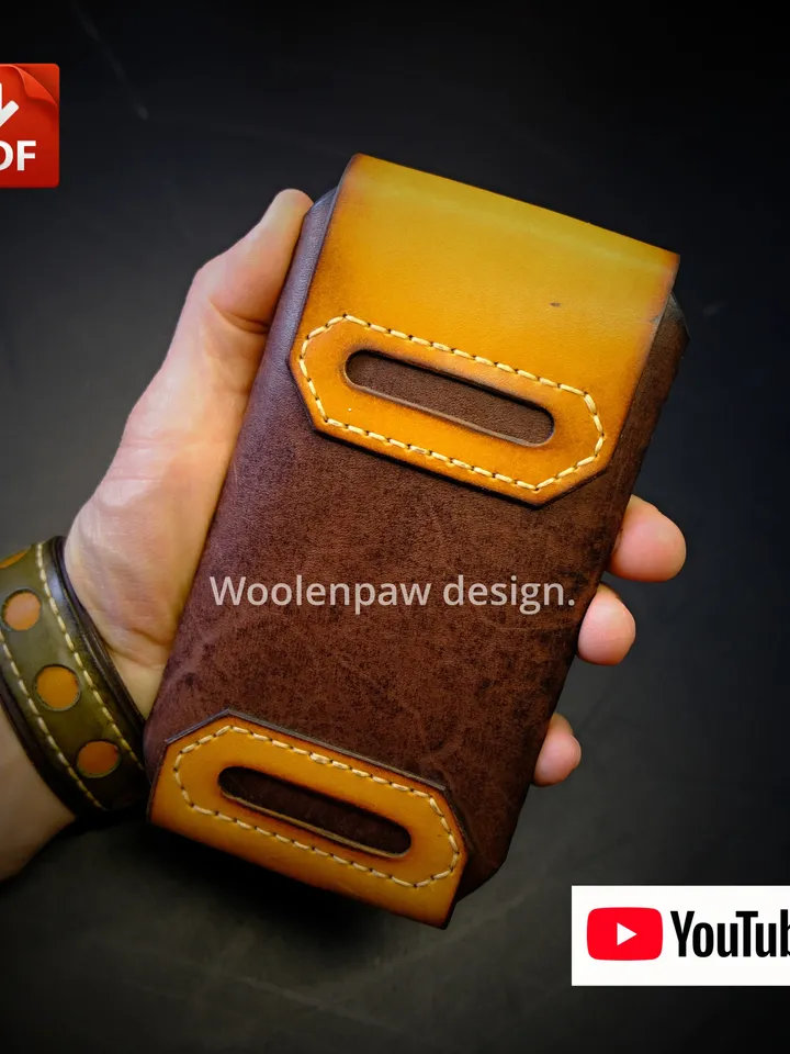 Leather pattern - Phone case - Half stitchless - tree size included. BPC9