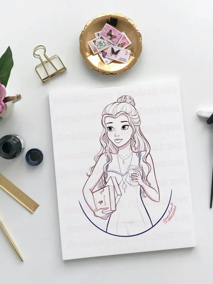 Modern Princesses Coloring Book - Volume 2/Digital/Instant Download
