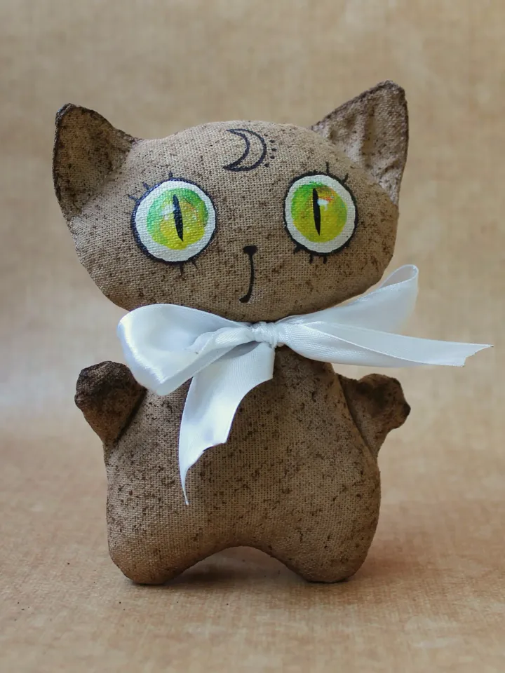 Star - coffee cat - a symbol of the new year in a gift box