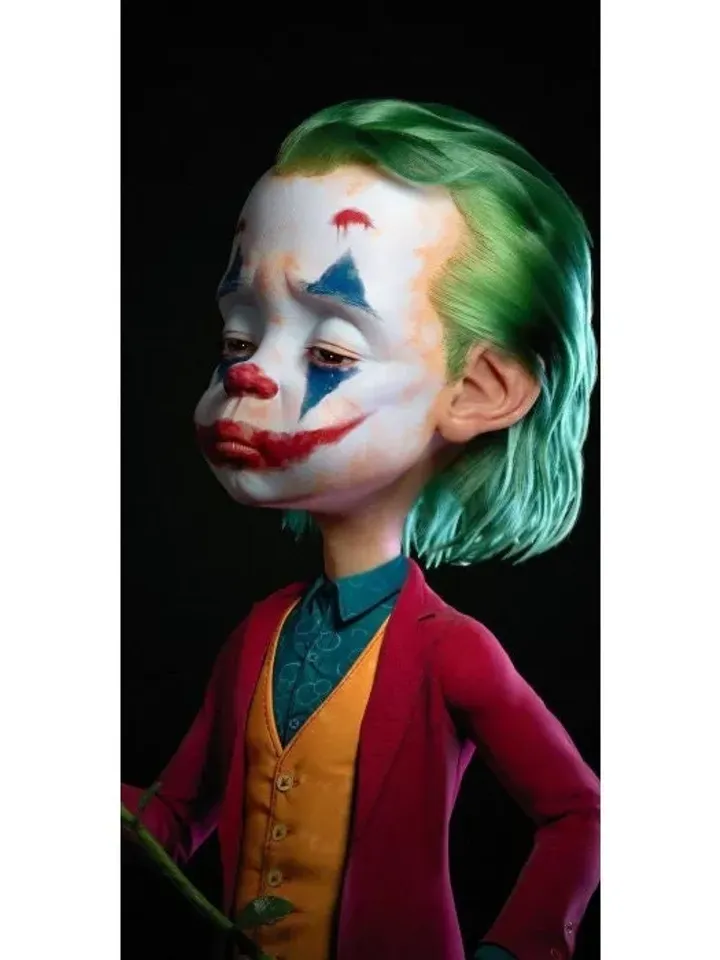 Canvas Small Joker Coloring by Number Set with Hoop , the art of painting, education and entertainment.