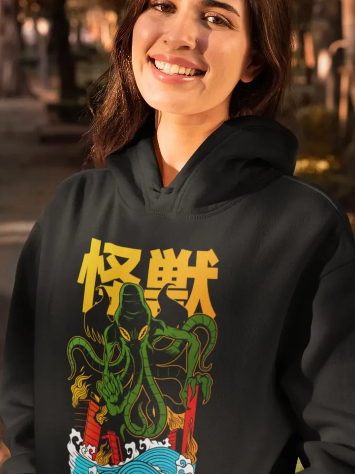 Cthulhu Kaiju Hoodie (Unisex) | HP Lovecraft Pullover Hooded Sweater, Call of Cthulhu Sweatshirt, Cthulhu Mythos Eldritch Monster Shirt