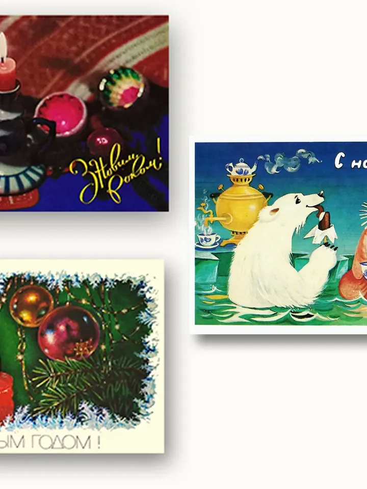Merry Christmas card kit Digital postcards holiday Printable Christmas cards New Years cards Set of 60 images JPG