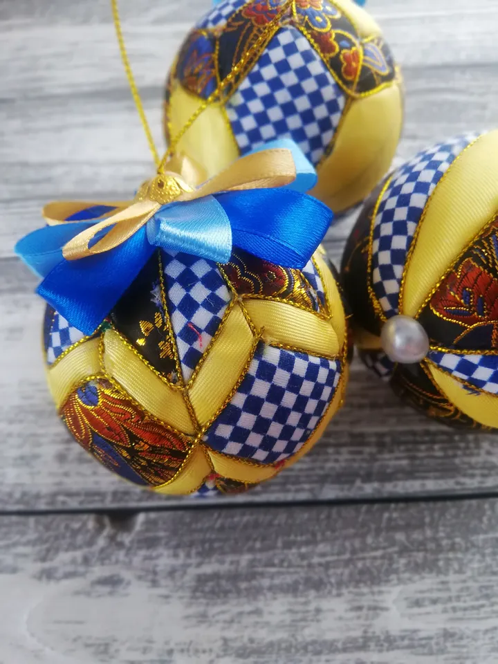 Set of 3 Bead ball toy for Christmas tree , Ball toy for Christmas