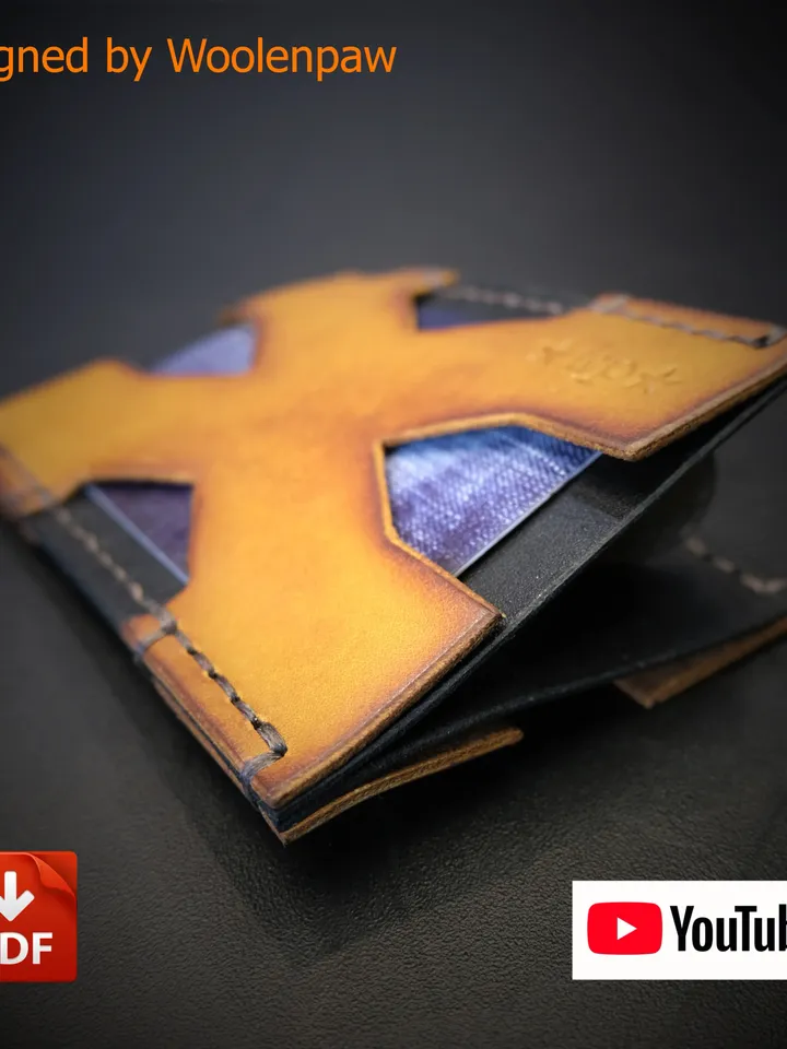 X-Pocket wallet - leather wallet by Woolenpaw MW5