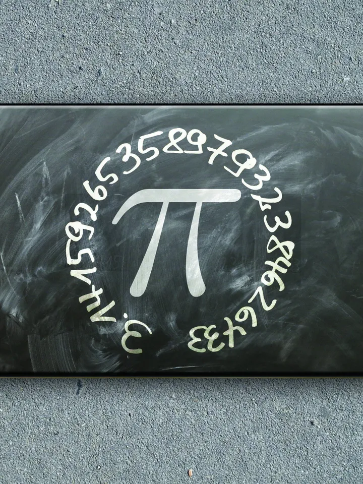 Pi Figure Print on Canvas , Floating Frame Option, Modern Wall Art, Extra Large Canvas Wall Art