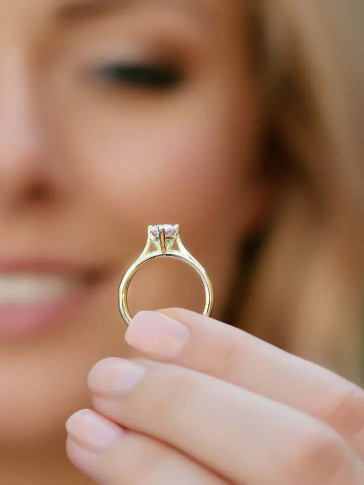 MARQUISE GOLD RING | Marquise Solitaire Engagement 1.0 Carat Ring |Women Gold Wedding Rings | Classic Solitaire Marquise Ring
