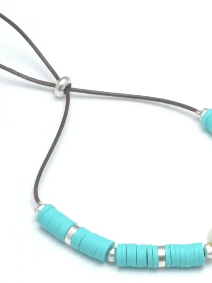 Set of 3 Bracelets for Women, Gold and Turquoise Dainty Chevron Chain Bracelet, Gift for Her, Stacking Minimalist Elegant Jewelry