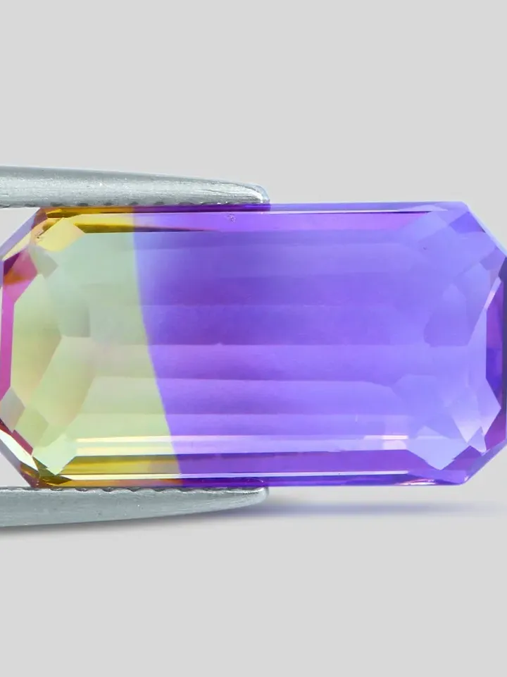 8.53 CT Outstanding Bi Color Purple & Golden Yellow Unheated 100% Natural Ametrine