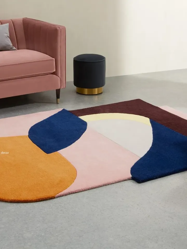 AYKA Hand tufted Abstract Modern 100% Woolen Area Rug For Hall Kitchen Living Room Bed Room Dining Room Kids Room Carpet / Christmas Gift
