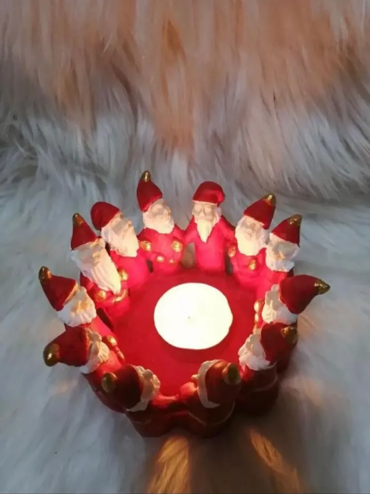Santa claus candle holder, Christmas Tealight Holder, christmas candle, 12 apostles candle holder, christmas gift