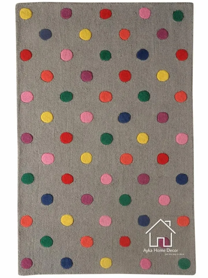 Multi Color Woolen Area Rug For Hall Kitchen Living Room Bed Room Bath Room Dining Room Kids Room Carpet / Kids Rugs / Customized Available