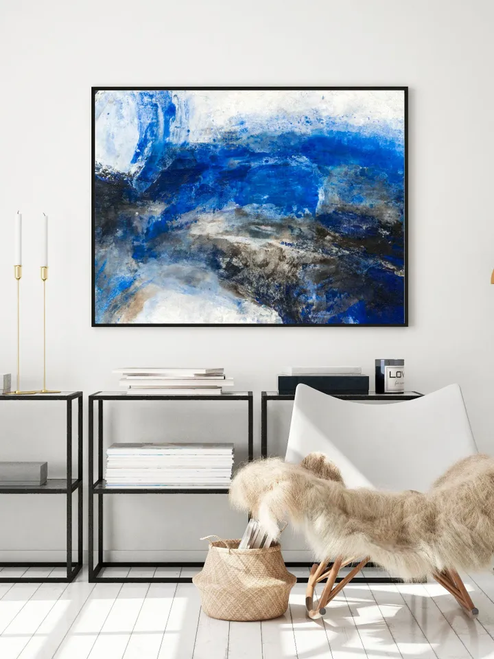 Marine Painting, Aesthetic Room Decor, Modern Art, Abstract Art, Abstract Print, Digital Print, Living Room Decor, Modern Painting, Art Gift