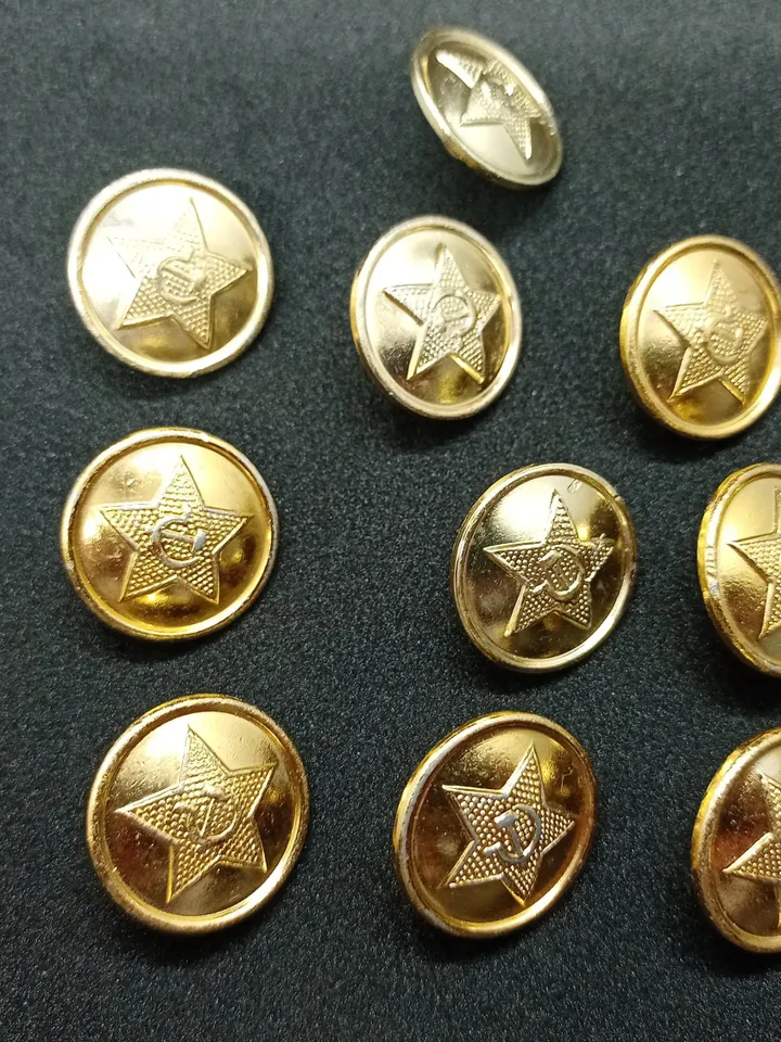 Soviet RUSSIAN BUTTONS Soldiers Armed forces of the USSR Buttons military uniform of Soviet soldiers and officers Hammer and sickle star