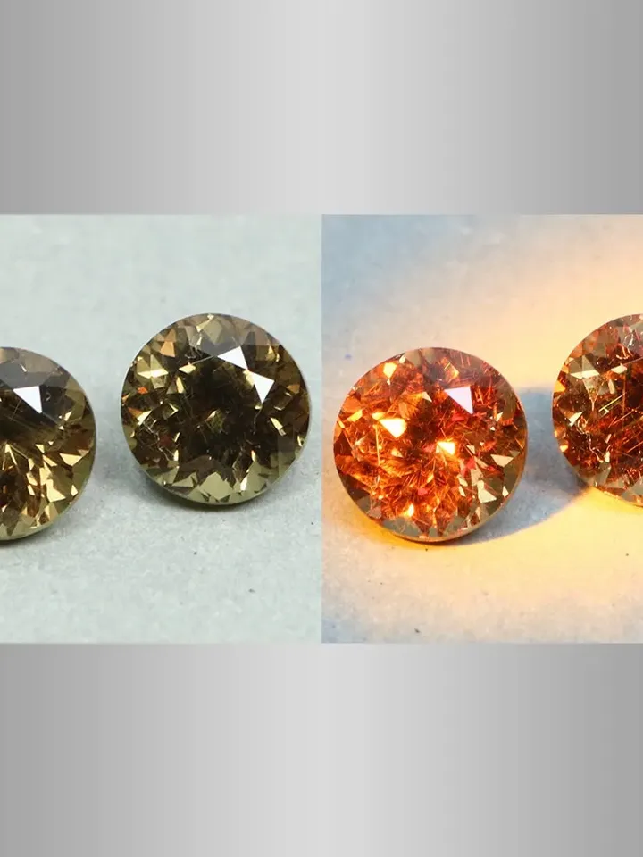 1.75 CT Stunning Rarest Unheated 100% Natural Color Change Garnet Tanzania Pair
