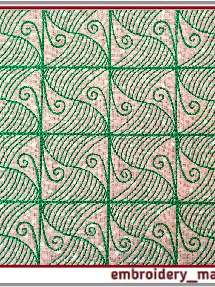 Quilt block 5 machine embroidery designs Instant download