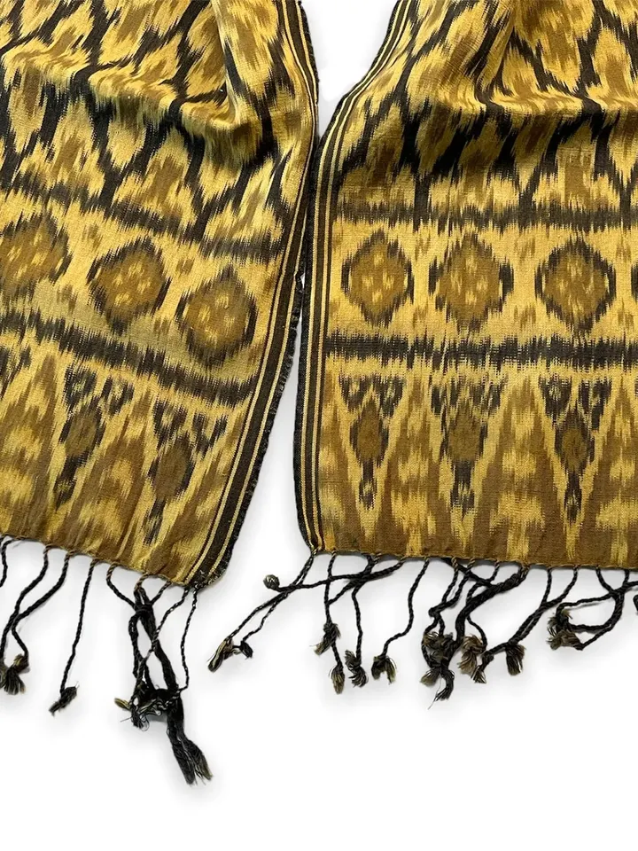Handwoven Ikat Tapestry | Handmade Ikat Scarf | Bohemian Home Decor | Tropical Home Decor
