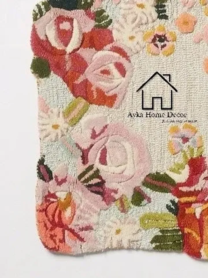 Ayka Vintage 100% Handmade Woolen Area Rug For Hall Kitchen Living Room Bed Room Bath Room Dining Room Kids Room Carpet / Christmas Gift