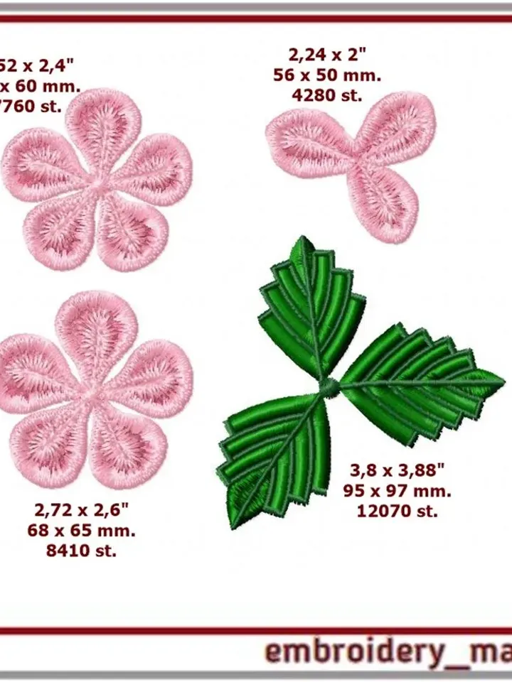 In the hoop Embroidery design 3D flower brooch "Peony"
