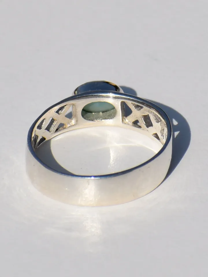 Chalcedony Ring, Sterling Silver Ring, Handmade Ring, Gemstone Ring, Statement Ring, Promise Ring, Precious Ring, Anniversary Gift For Her