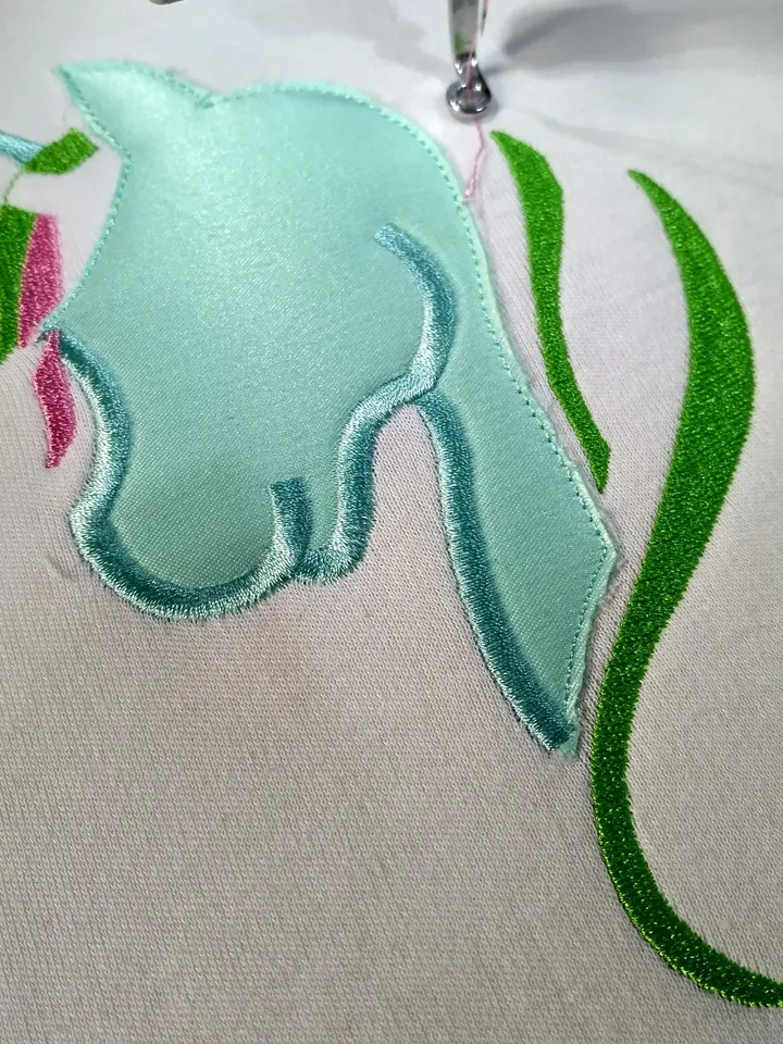 Unicorn Head for girl rainbow shirt Design Applique for Machine Embroidery