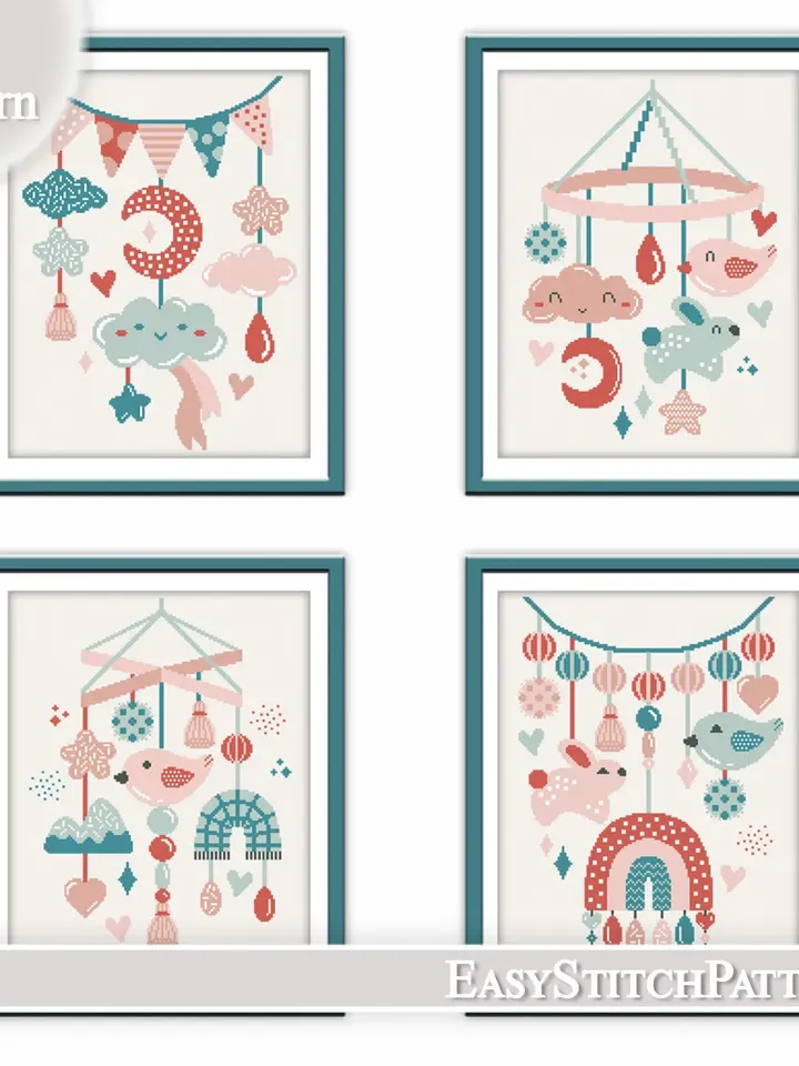 Baby Cross Stitch Pattern. Animal Cross Stitch. Nursery Cross Stitch.