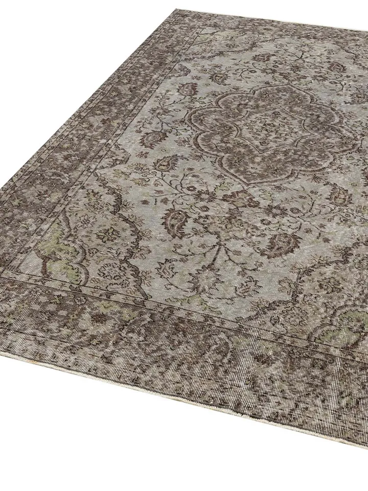 Turkish Rug, Gray Turkish Rug for living room , Vintage Carpet 192 x 296 cm