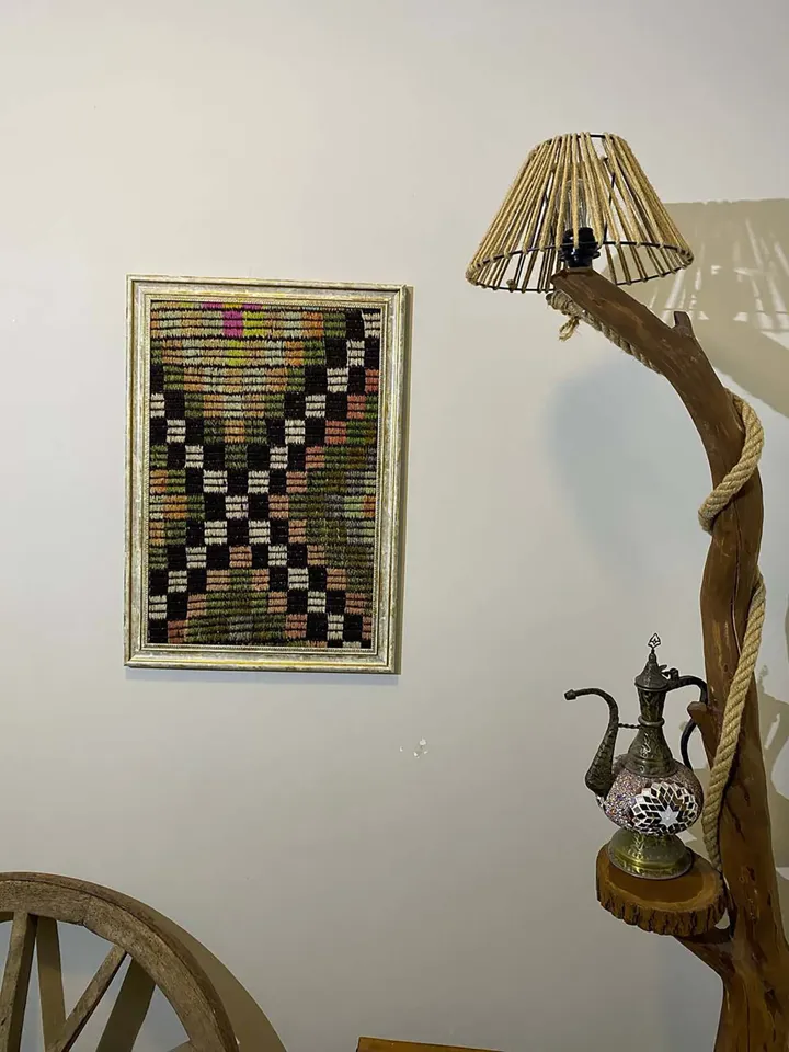 Vintage wall kilim art, unique hand-woven woolen kilim on the wall, home decor , 50x70 cm