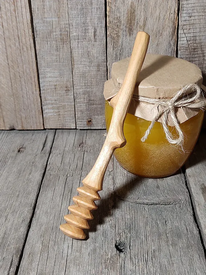 9th anniversary willow wood honey spoon, Ninth anniversary marriage gift, Handmade honey dipper, Wooden dessert spoon