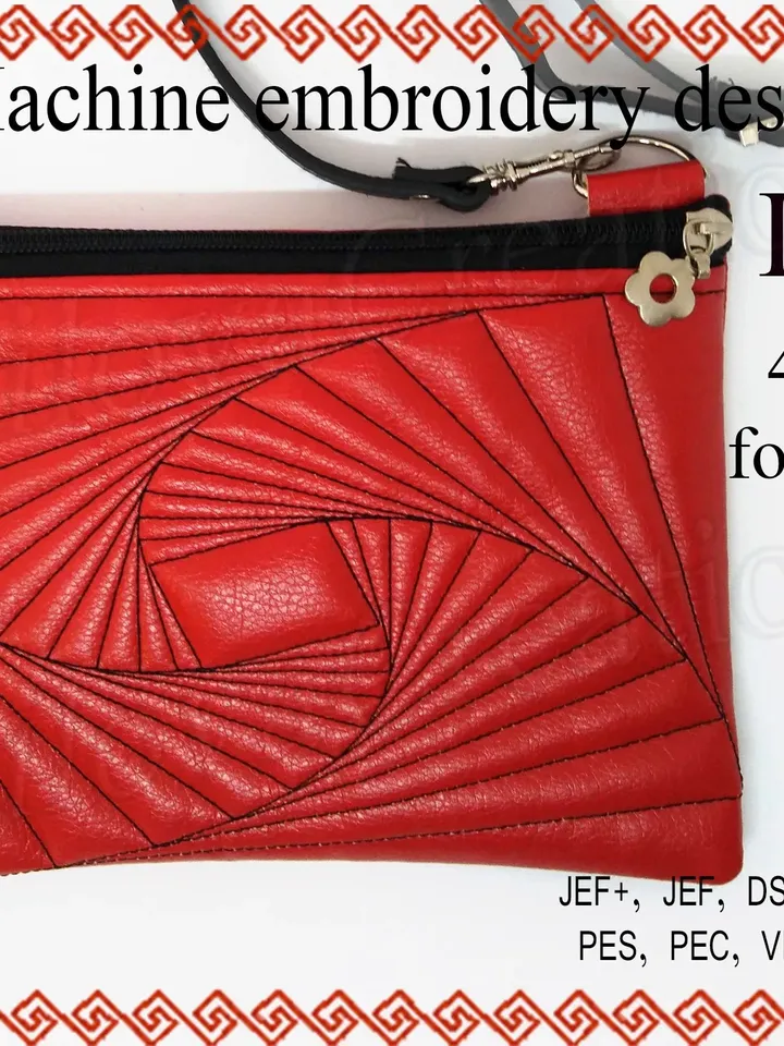 Machine Embroidery Design In The Hoop zippered bag Set sizes 5x7 6x10 7x11 8x12 Instant Download