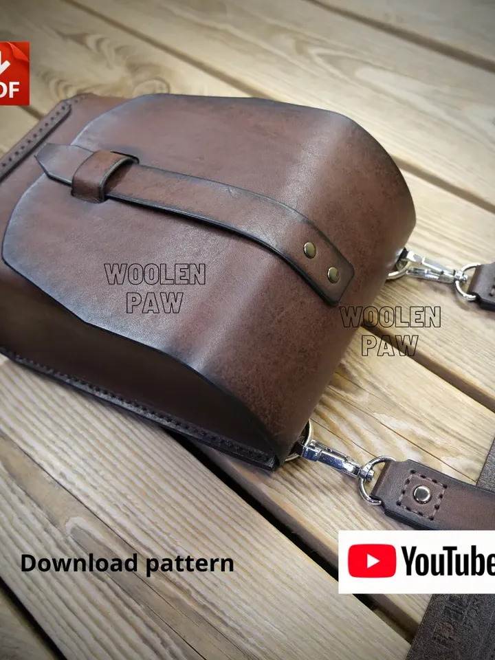 PDF download template to make a leather belt pouch! BG-9