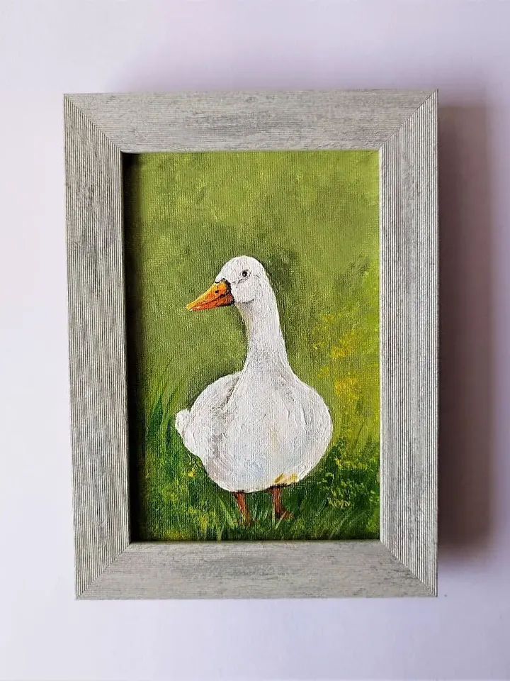 Small wall decor, Bird painting for sale, Mini painting, Beautiful bird painting