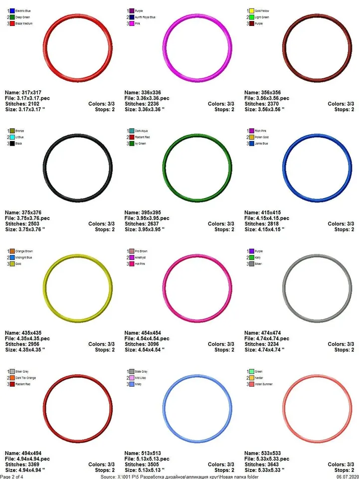 Circle Applique Machine Embroidery Design Mini embroidery Designs Circle shape applique In The Hoop mug rug Embroidery file Instant Download