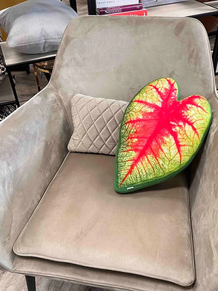 Caladium bicolor leaf pillow / Caladium pillow / plant lover gift / plant pillow / leaf pillow / urban jungle decor