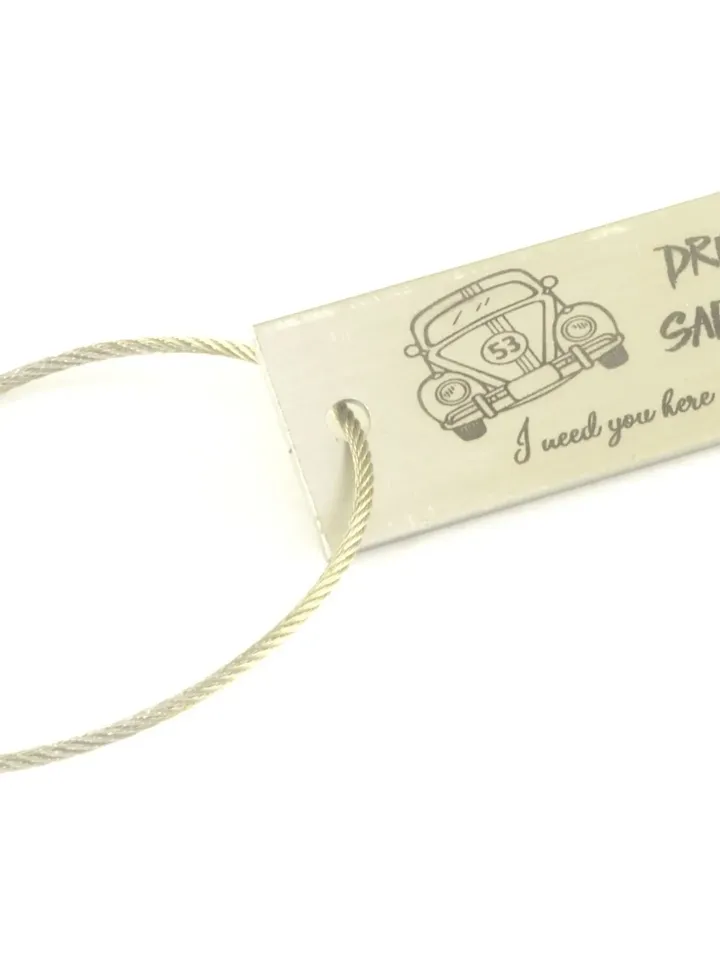Drive Safe First Car Logo Keychain, New Driver Gift, Key Ring Personalized for Son or Daughter, Auto Logo Mini Cooper Smart VW Audi Dodge