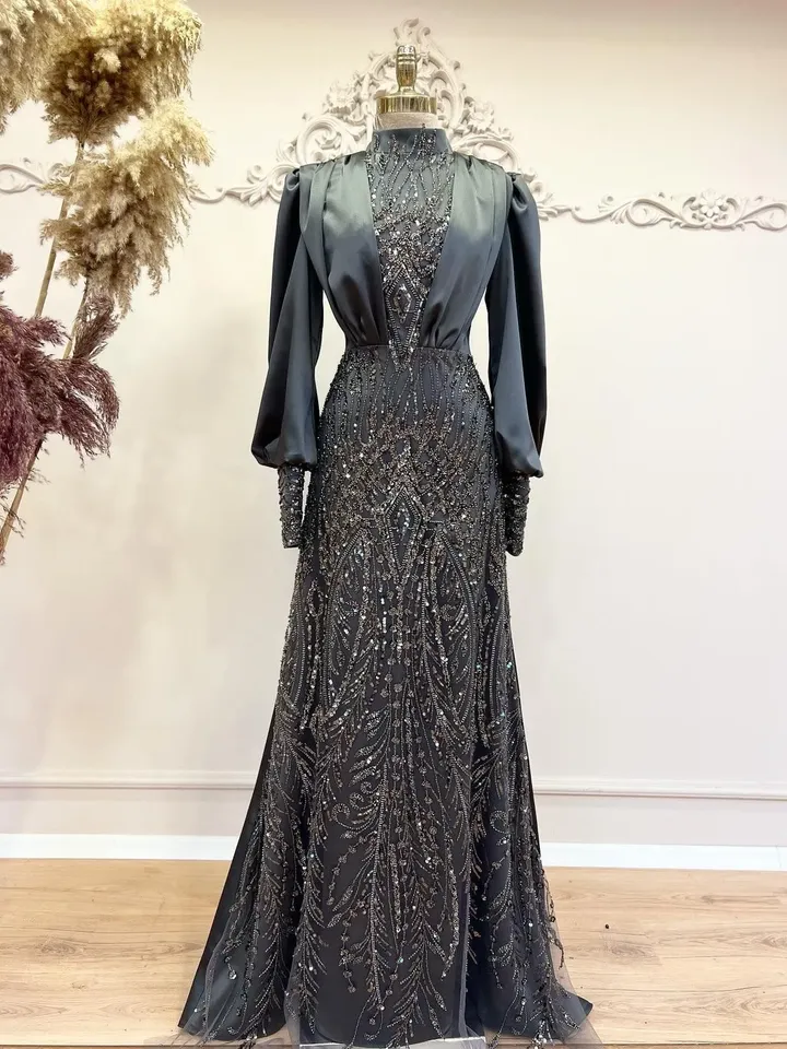 AHUNARE HIJAB - Wedding Dress, Muslim Evening Gown, Nikah, Islamic Wedding, Engagement, Bridesmaid
