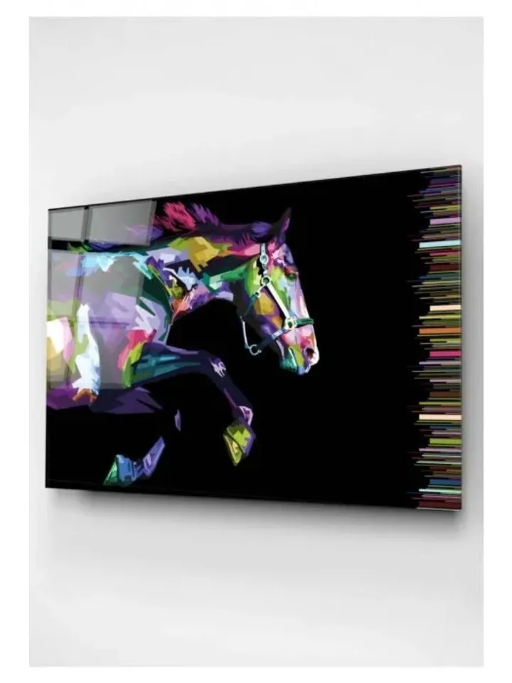 Horse Tempered Glass Printing Wall Art , Natural And Vivid Wall Decor , Modern Wall Art, Extra Large Wall Art