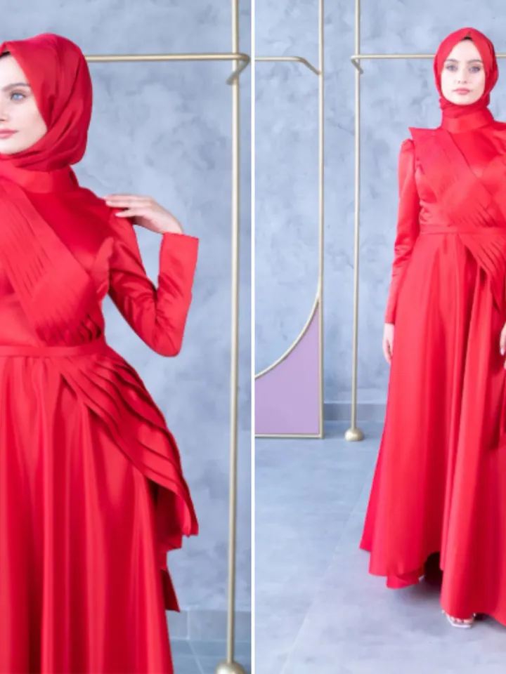 AHUNARE HIJAB - Wedding Dress, Muslim Evening Gown, Nikah, Islamic Wedding, Engagement, Bridesmaid,