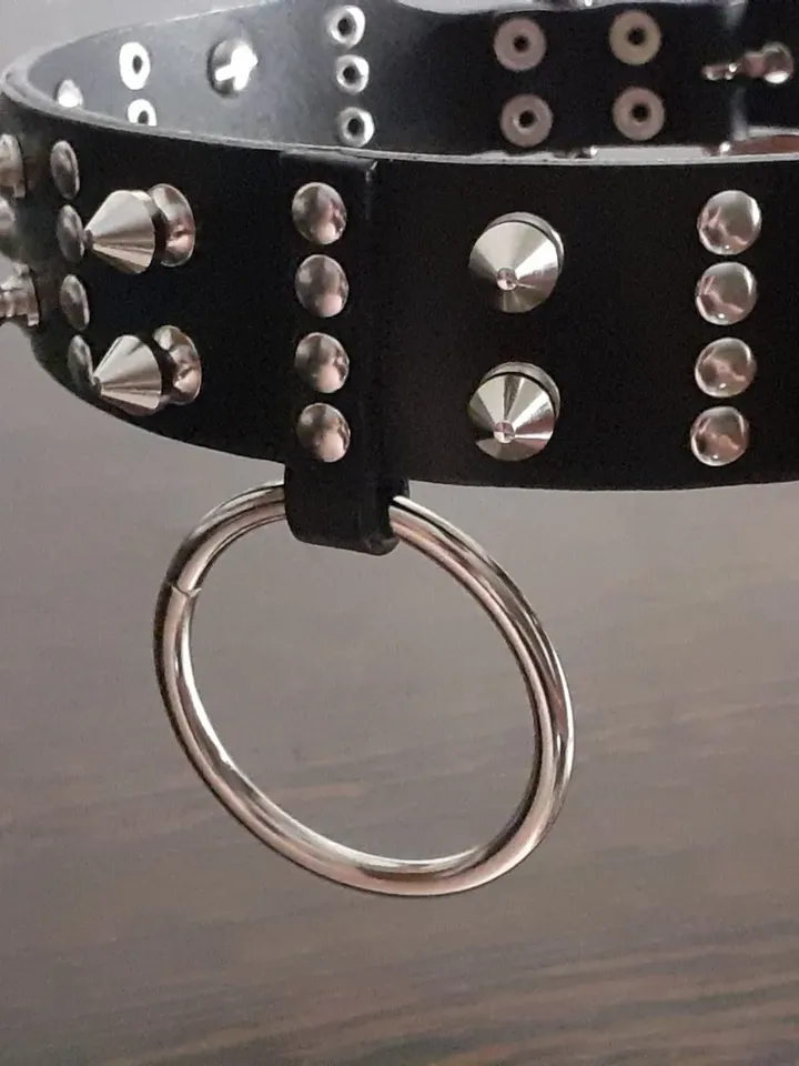 Luxury Gothic Spiked Choker - Quality Leather, 1.2" Wide