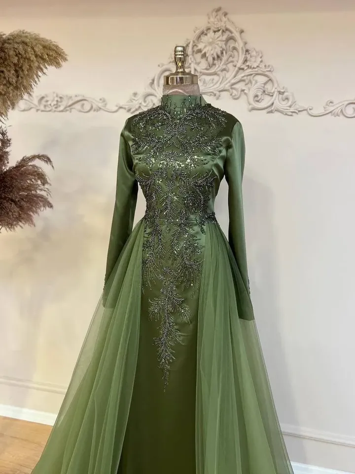 AHUNARE HIJAB - Wedding Dress, Muslim Evening Gown, Nikah, Islamic Wedding, Engagement, Bridesmaid,