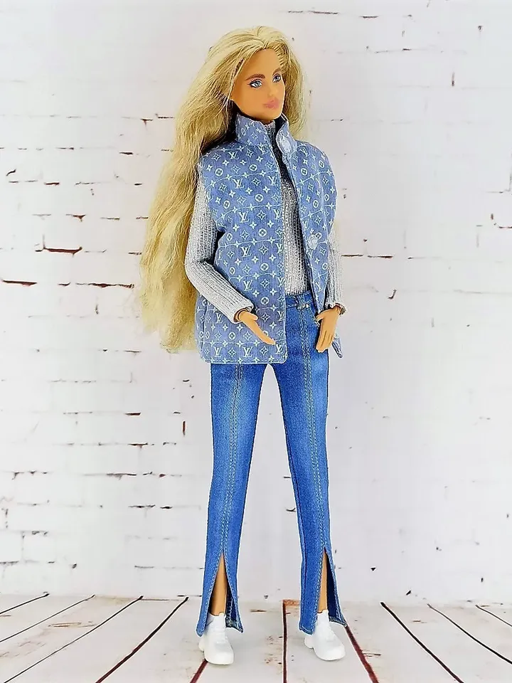 Quilted vest for tall Barbie, also for other dolls of similar size