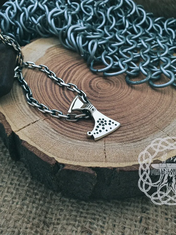 Viking Axe Pendant Sterling Silver Axe Pendant Berserk Symbol Scandinavian Jewelry Norse Viking Jewelry