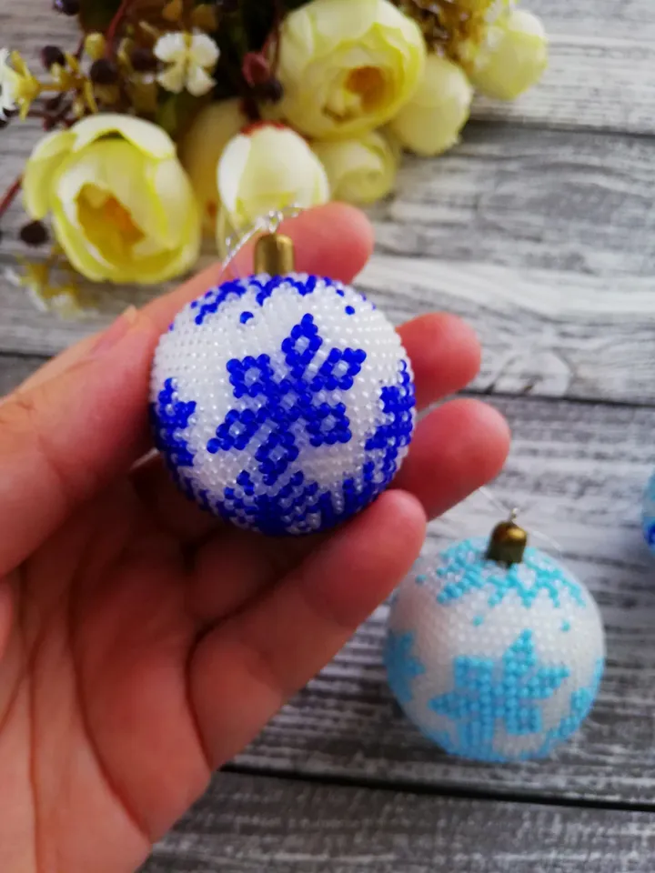 Christmas Balls Set Beaded Balls on the Christmas tree Ball Christmas