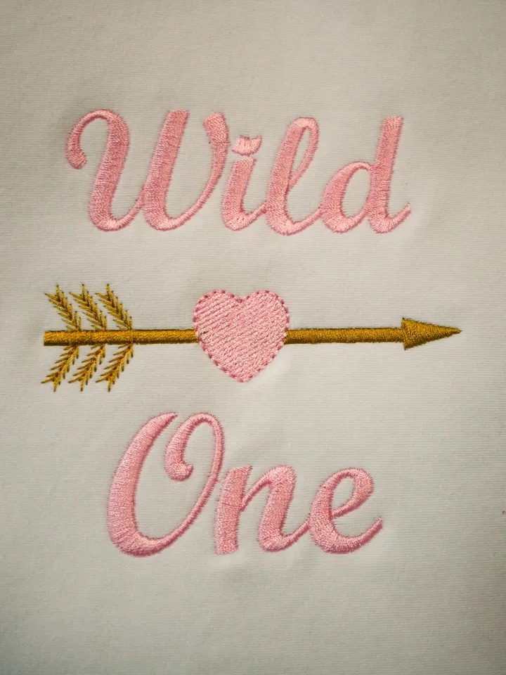 Wild One First Birthday Wild and One Arrow 1st Birthday Valentine's Day Design for Machine Embroidery