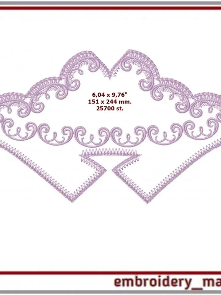In the hoop design Face mask with FSL lace elements 1 hoop