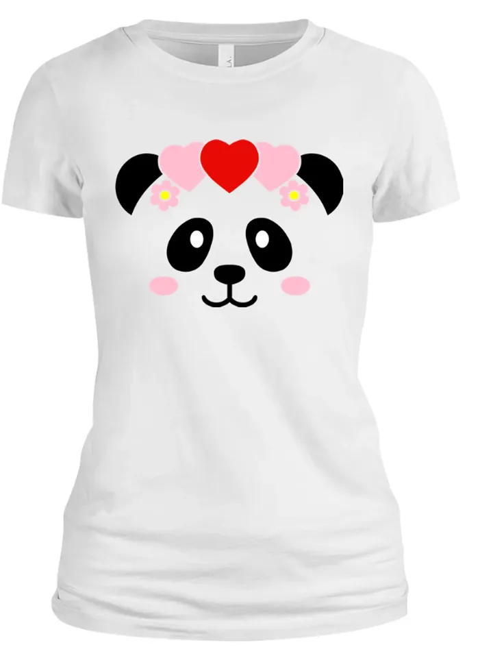 Valentine Panda Face with heart Cute Panda Panda Girl Loving digital design Cricut svg dxf eps png ipg pdf, cut file