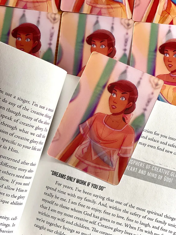 Anastasia Magic Art - Princess Reveal Bookmark | Lenticular Card | Princess Bookmark | Princess Art | Small Gift | Kids Gift |Glitter